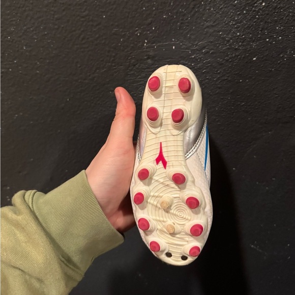 Kids Diadora Pink Blue Verona 2 Soccer Cleats Size 10 - Picture 8 of 8